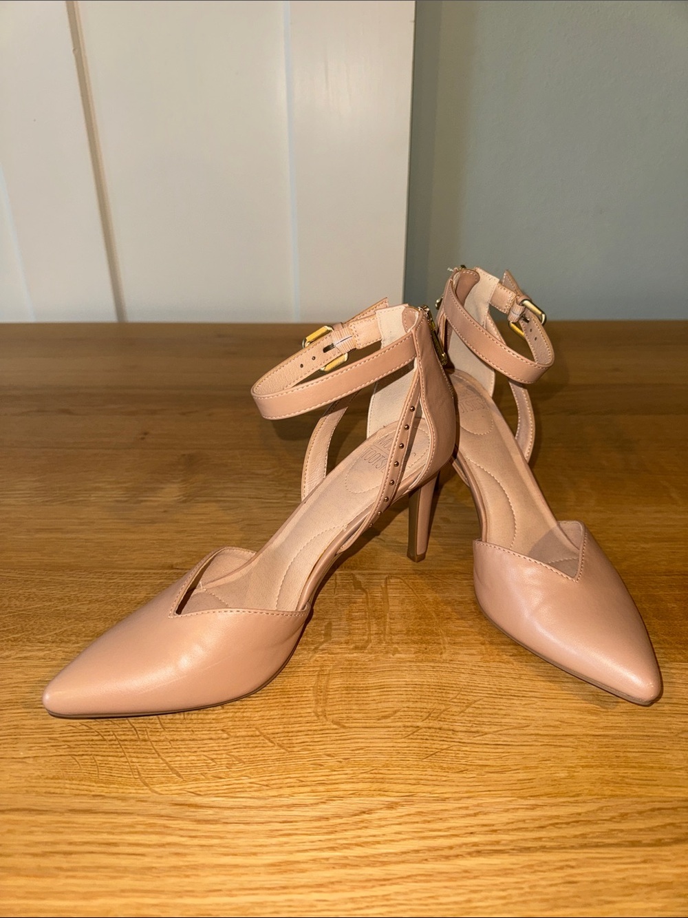 Mootsies Tootsies Blush Pink Pointed-Toe Ankle-Strap Heels